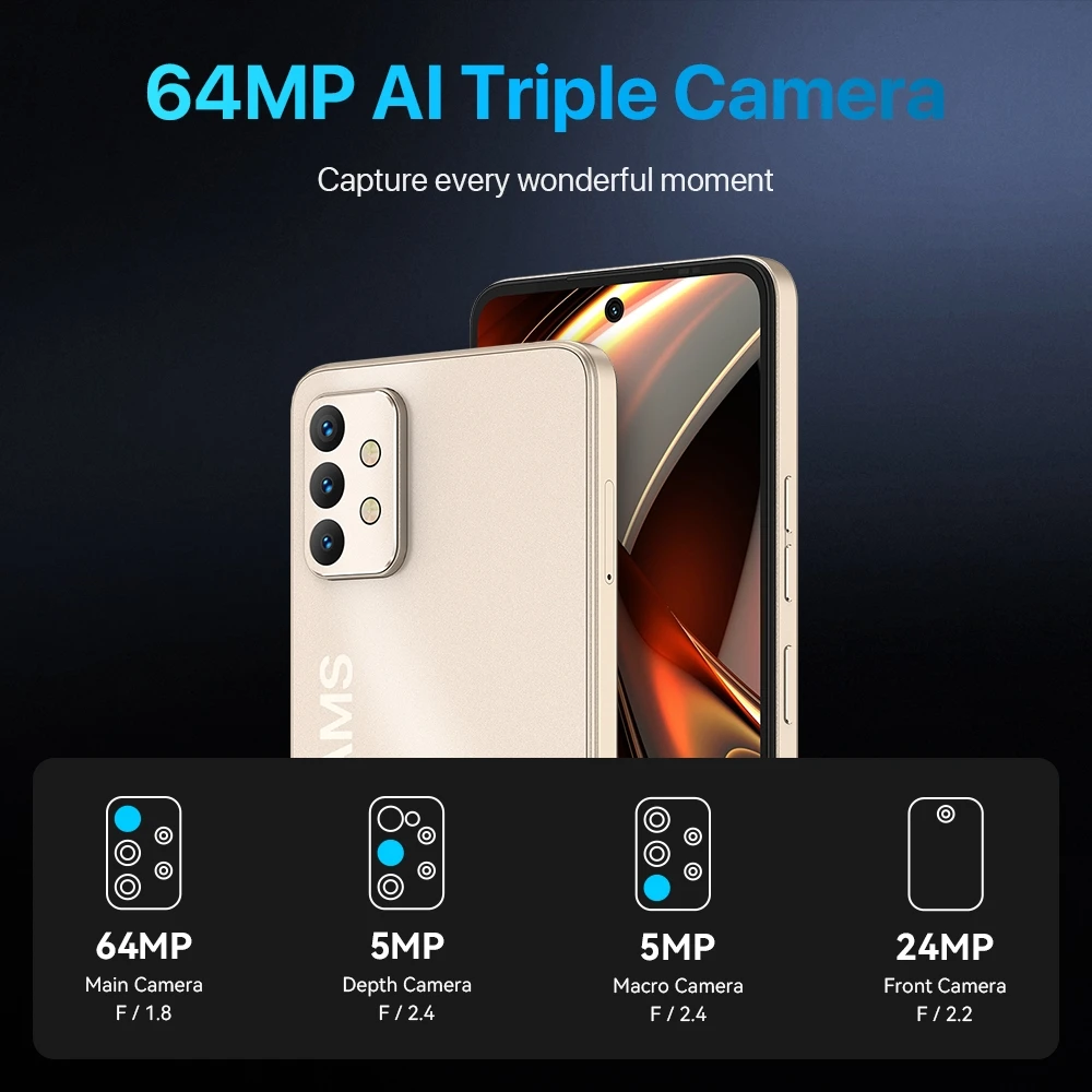 Newest UMIDIGI A13 Pro Max 64MP Camera 12GB+256GB 6.8 Inch Android